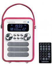 Ραδιόφωνο Lenco - PDR-051PKWH, Λευκό/Ροζ
