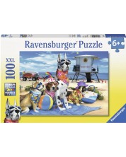 Παζλ Ravensburger 100 XXL κομμάτια - Χωρίς σκυλιά στην παραλία  -1