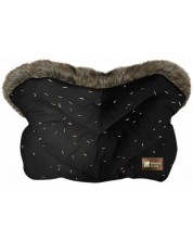 Γάντι καροτσιού KikkaBoo - Luxury Fur, Confetti Black -1