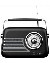Ραδιόφωνο Diva - Retro Box BT 8500, μαύρο/ασημί -1