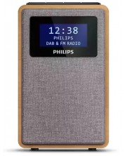 Ραδιοφωνικό ηχείο με ρολόι Philips - TAR5005/10, καφέ -1