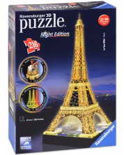 3D παζλ Ravensburger 216 κομμάτια - Ο Πύργος του Άιφελ, με φώτα -1