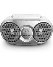 Ραδιοκασετόφωνο Philips - AZ215S, CD, ασημένιο