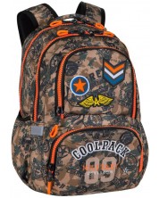 Σχολική τσάντα Cool Pack Badges - Spiner Termic,για αγόρια,καφέ  -1