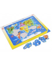 Παζλ Ravensburger 30 κομμάτια - Χάρτης με τα ζώα στον κόσμο   -1