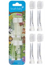 Ανταλλακτικές κεφαλές οδοντόβουρτσας  Brush Baby - Wild Ones,0-10 ετών, 4 τεμάχια -1