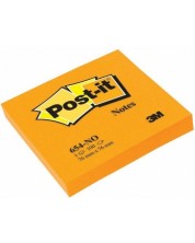Αυτοκόλλητες σημειώσεις   Post-it 654-NY - Πορτοκαλί, 7,6 x 7,6 cm, 100 φύλλα -1