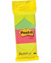 Αυτοκόλλητες σημειώσεις  Post-it - Neon, 3,8 x 5,1 cm, 300 φύλλα -1