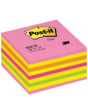 Αυτοκόλλητος κύβος Post-it - Neon Pink, 7,6 x 7,6 cm, 450 φύλλα -1