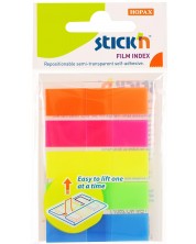 Αυτοκόλλητα ευρετήρια Stick'n - 45 x 12 mm, 5 χρώματα, 100 τεμάχια -1