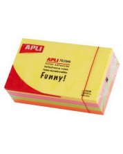Αυτοκόλλητες σημειώσεις  Apli - 4 χρώματα νέον, 125 x 75 mm, 400 τεμάχια