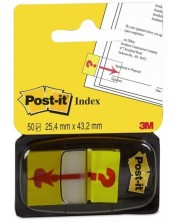 Αυτοκόλλητα ευρετήρια Post-it - Ερωτηματικό, 2,5 x 4,3 cm, 50 τεμάχια -1