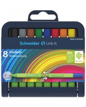 Σετ στενογράφοι Schneider - Link-It, 8 χρώματα, σε κουτί με βάση