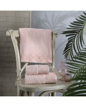 Σετ από 3 πετσέτες TAC -Ronda Pamuk, ροζ -1