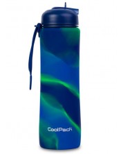 Πτυσσόμενο μπουκάλι σιλικόνης  Cool Pack Pump - Zebra Blue, 600 ml