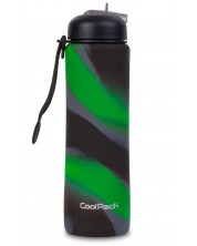 Πτυσσόμενο μπουκάλι σιλικόνης  Cool Pack Pump - Zebra Green, 600 ml
