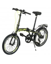 Πτυσσόμενο ποδήλατο κήπου CAMP - Q10, 20", μαύρο/κίτρινο -1