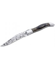 Πτυσσόμενο μαχαίρι  Laguiole - Grey pakka,με τιρμπουσόν