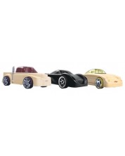 Συναρμολογημένα ξύλινα αυτοκίνητα Play Monster Automoblox - C13Manta, SC2Fang, T16LRex -1