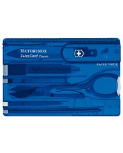Ελβετικό σουγιά τσέπης για κάρτες Victorinox - SwissCard, 10 λειτουργιών, μπλε