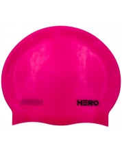 Σκουφάκι κολύμβησης HERO - Silicone Swimming Helmet, σκούρο ροζ -1