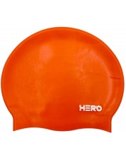 Σκουφάκι κολύμβησης HERO - Silicone Swimming Helmet, πορτοκαλί/λευκό -1