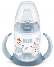 Μπιμπερό για χυμό Nuk First Choice - Snow, 150 ml, γκρί -1