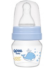 Μπιμπερό Wee Baby Mini, РР,με 2 μύτες, 30 ml, μπλε -1