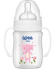 Μπιμπερό με λαβές Wee Baby - Safari, PP, 150 ml, ελεφαντάκι -1