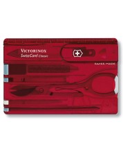 Ελβετικό σουγιά τσέπης  Victorinox - SwissCard, 10 λειτουργιών, κόκκινο