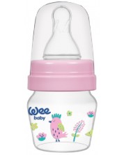 Μπιμπερό Wee Baby Mini, РР, με 2 άκρες, 30 ml, ροζ -1