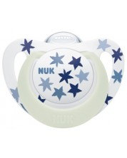 Πιπίλα σιλικόνης Nuk - Star Night, 6-18 μηνών, μπλε αστέρια