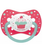 Πιπίλα σιλικόνης Canpol -Cupcake,6-18 μηνών, ροζ
