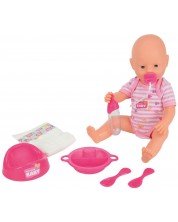 Κούκλα-μωρό που κατουράει Simba Toys New Born Baby - γλάστρα και αξεσουάρ. 38 cm