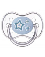 Ανατομική πιπίλα σιλικόνης Canpol - Newborn Baby,0-6 μηνών, μπλε
