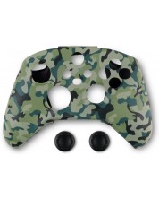 Θήκη και βύσματα σιλικόνης Spartan Gear, για Xbox Series, πράσινο καμουφλάζ