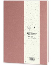 Βιβλίο σκίτσων για σχέδιο Drasca Natural Touch - Pink, 128 φύλλα, 19x26 cm