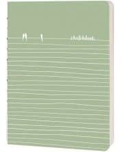Βιβλίο σκίτσων  Drasca Plain - Ρίγες, 112 φύλλα 19x26 cm -1