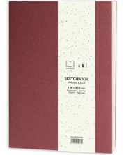 Βιβλίο ζωγραφικής Drasca Natural Touch - Κόκκινο, 128 φύλλα , 19x26 cm