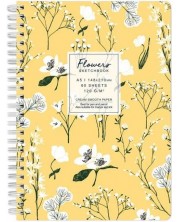 Βιβλίο σκίτσων Drasca Flowers - παπαρούνες, A5, 60 φύλλα -1