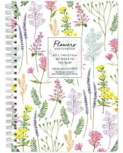 Βιβλίο σκίτσων Drasca Flowers - Βότανα, A5, 60 φύλλα