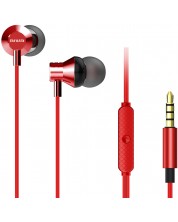 Ακουστικά με μικρόφωνο Aiwa - ESTM-50RD, κόκκινα -1