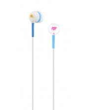 Ακουστικά με μικρόφωνο T'nB - Music Trend Pop, άσπρα/μπλε -1