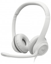 Ακουστικά με μικρόφωνο Logitech - H390, λευκό -1
