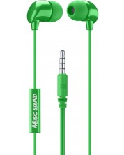 Ακουστικά με μικρόφωνο Cellularline - Music Sound 3.5 mm, πράσινα 