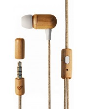 Ακουστικά με μικρόφωνο Energy Sistem - Eco Cherry Wood, καφέ -1