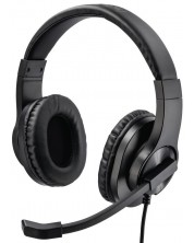Ακουστικά με μικρόφωνο Hama - HS-P300, μαύρα
