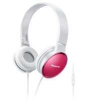 Ακουστικά με μικρόφωνο Panasonic - RP-HF300ME-P, λευκό/ροζ -1