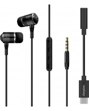 Ακουστικά με μικρόφωνο Energizer - UIC30BK, μαύρα  -1