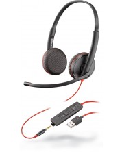 Ακουστικά με μικρόφωνο Plantronics - Blackwire C3225 USB-A, μαύρα